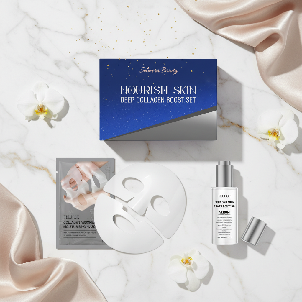 Collagen Boost Set - Marble Flat Lay