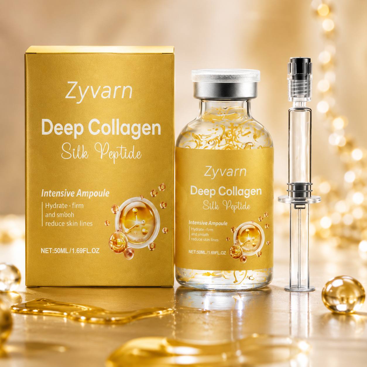 Collagen Silk Peptide Rejuvenation Ampoule — Youth Restore | Selmora Beauty