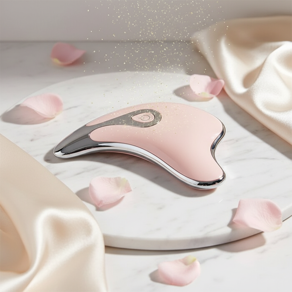 Pink Gua Sha - Marble & Roses
